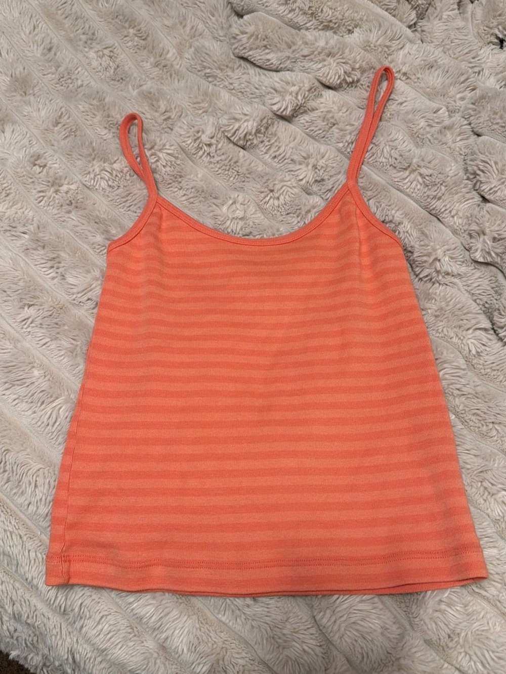 Brandy Melville Coral Stripe Spaghetti Strap Camisole